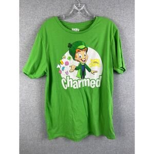 Lucky Charms Cereal Food T Shirt Men's Womens Size L Green‎